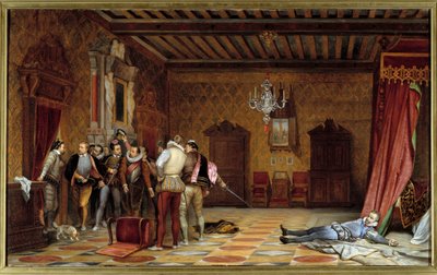 Moord op de hertog van Guise (Hendrik I van Lotharingen, bekend als de Balafre) door Paul Delaroche