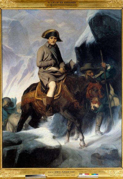 Portret van Napoleon Bonaparte (1769-1821) die de Saint Bernard oversteekt in 1800 door Paul Delaroche