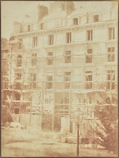 [Bouw van de Galerie de la Madeleine, Place de la Madeleine]. door Hippolyte Bayard
