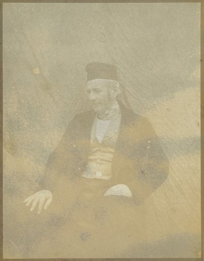 [Portret van een zittende man met een pet]. door Hippolyte Bayard