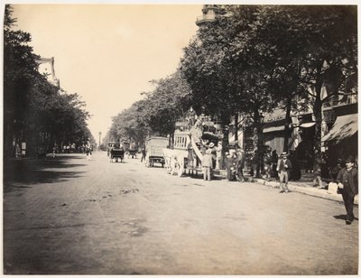 Omnibus op een boulevard in Parijs, c.1890 door Hippolyte Blancard