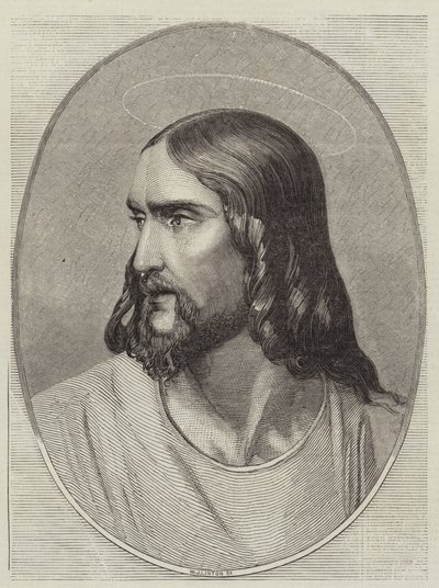 Hoofd van de Verlosser door Hippolyte Delaroche