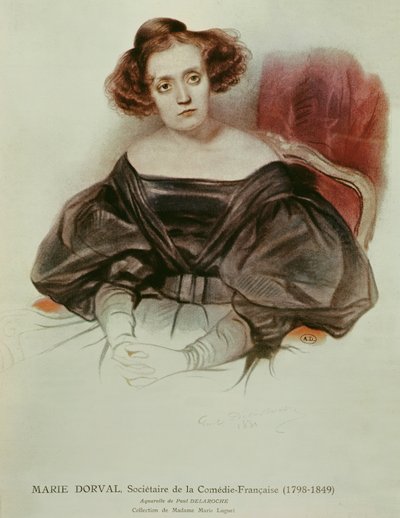 Marie Dorval (1798-1849) in kostuum, 1831 door Hippolyte Delaroche