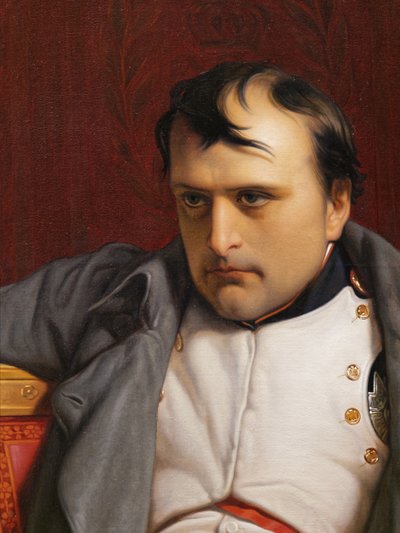 Napoleon I in Fontainebleau, 31 maart 1814, detail van het gezicht, 1840 door Hippolyte Delaroche