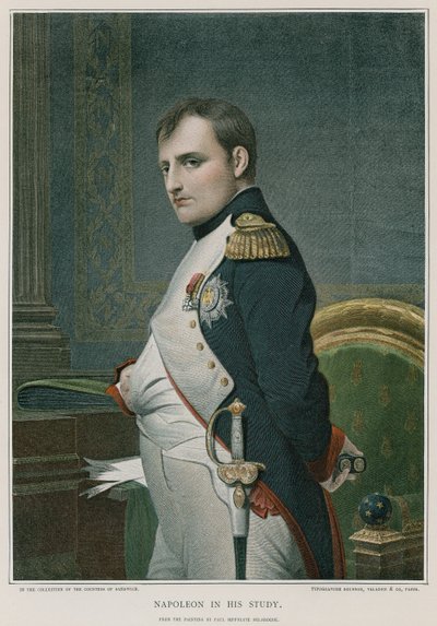 Napoleon in zijn studeerkamer door Hippolyte Delaroche