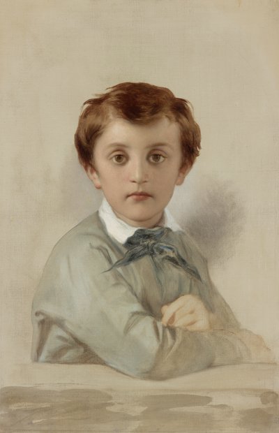 Portret van Philippe-Grégoire Delaroche, de jongste zoon van de kunstenaar, 1851 door Hippolyte Delaroche