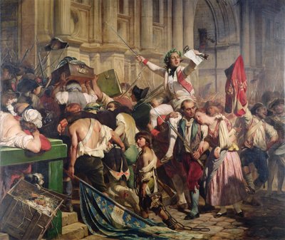 De Veroveraars van de Bastille voor het Hôtel de Ville in 1789, 1839 door Hippolyte Delaroche