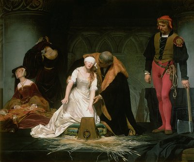 De executie van Lady Jane Grey, 1833 door Hippolyte Delaroche