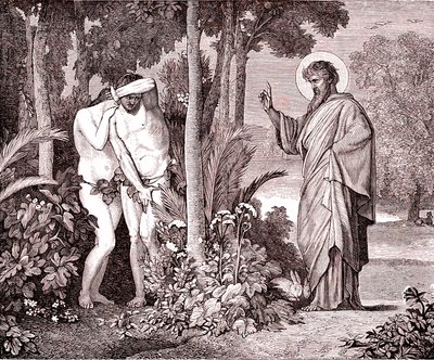 Adam en Eva door Hippolyte Flandrin