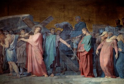 Christus draagt zijn kruis (detail) door Hippolyte Flandrin