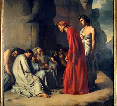 Dante en Vergilius in de hel door Hippolyte Flandrin