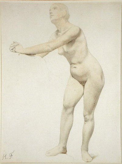 Naakt door Hippolyte Flandrin