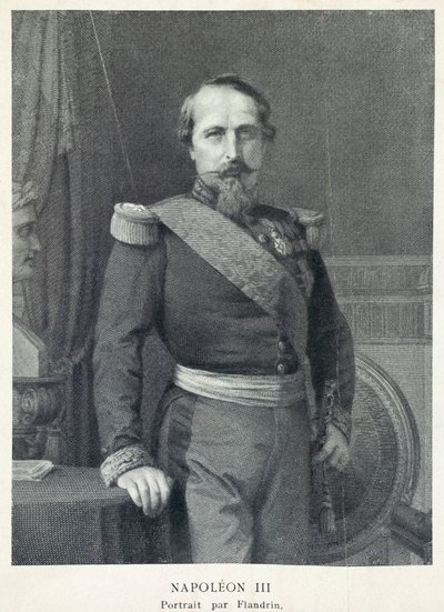 Portret van keizer Napoleon 3 door Hippolyte Flandrin
