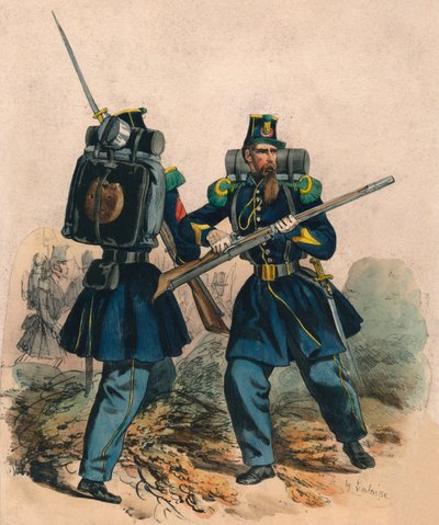 Chasseurs A Pied, midden-late 19e eeuw door Hippolyte Lalaisse