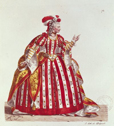 Mademoiselle Dumesnil in de rol van Agrippina in 