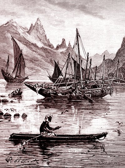 De Rode Zee (Egyptische kant) door Hippolyte Leon Benett