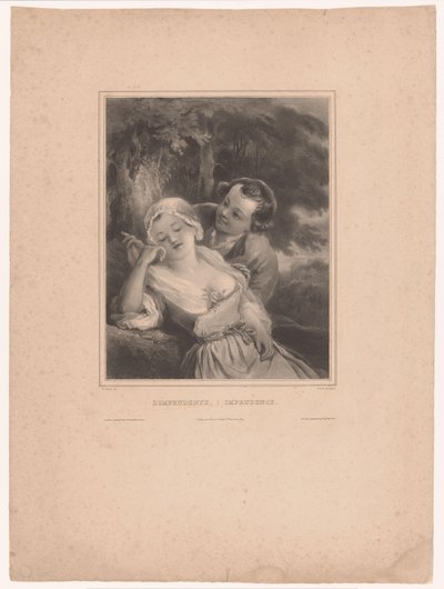 Meisje met jonge minnaar door Hippolyte Louis Garnier