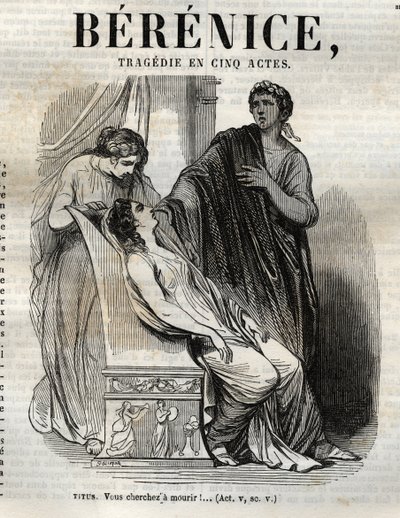 Berenice tragedie in vijf bedrijven - gravure in 