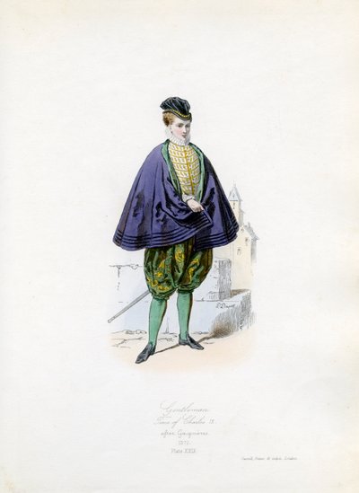 Heer uit de tijd van Karel IX door Hippolyte Louis and Polydore Pauquet