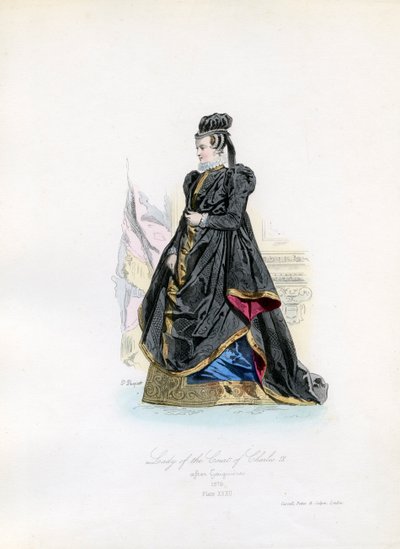 Dame van het Hof van Karel IX door Hippolyte Louis and Polydore Pauquet