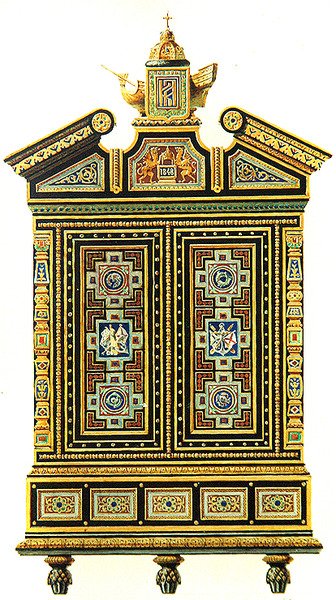 Ontwerp voor een kast voor gebruik op het keizerlijke jacht Derzhava van Alexander II door Hippolyte Monighetti