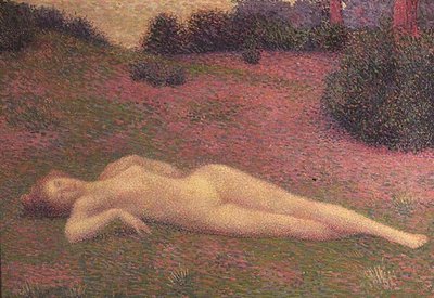 Naakt in het Gras door Hippolyte Petitjean