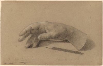 Studie van een hand door Hiram Powers