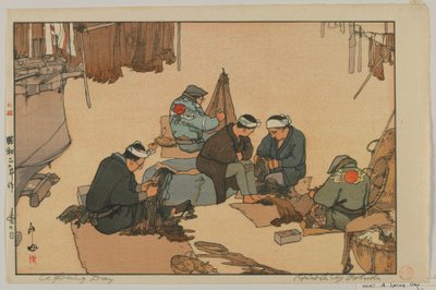 Een lentedag, Showa-periode door Hiroshi Yoshida
