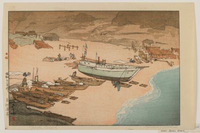 Boshu Strand, Showa-periode door Hiroshi Yoshida