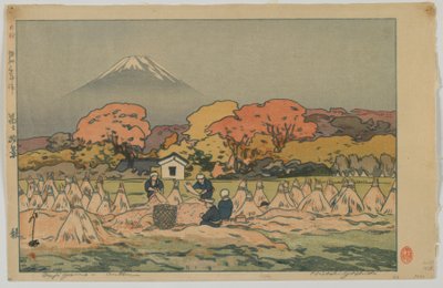 Fujiyama - Herfst, Showa tijdperk door Hiroshi Yoshida