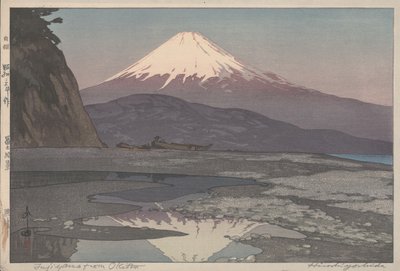 Fujiyama vanuit Okitsu door Hiroshi Yoshida