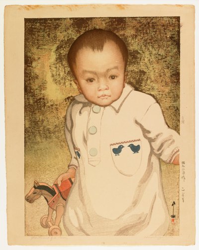 Portret van een jongen door Hiroshi Yoshida
