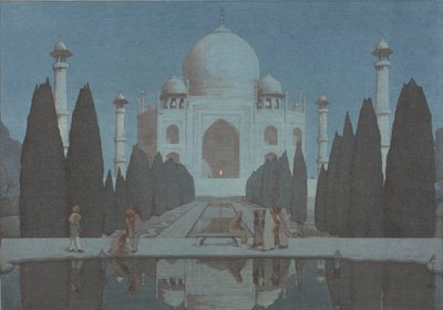 De Taj Mahal bij nacht, No.6 door Hiroshi Yoshida