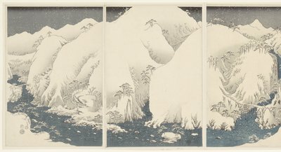 Bergen en rivieren langs de Kiso route door Hiroshige (I) , Utagawa