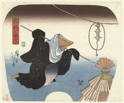 De vossenval door Hiroshige (I) , Utagawa