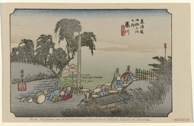 Fujikawa door Hiroshige (I) , Utagawa