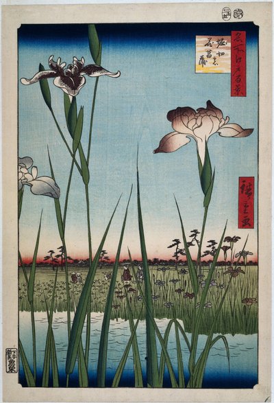 Irissen in Horikiri door Hiroshige (I) , Utagawa