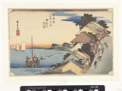 Kanagawa, bergopwaarts door Hiroshige (I) , Utagawa