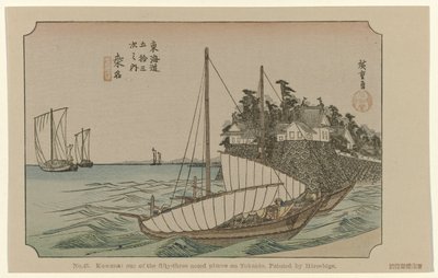 Kuwana door Hiroshige (I) , Utagawa