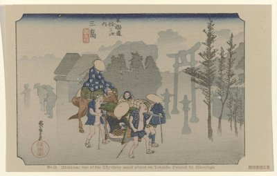Mishima door Hiroshige (I) , Utagawa