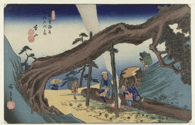Motoyama door Hiroshige (I) , Utagawa
