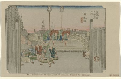 Nihonbashi door Hiroshige (I) , Utagawa