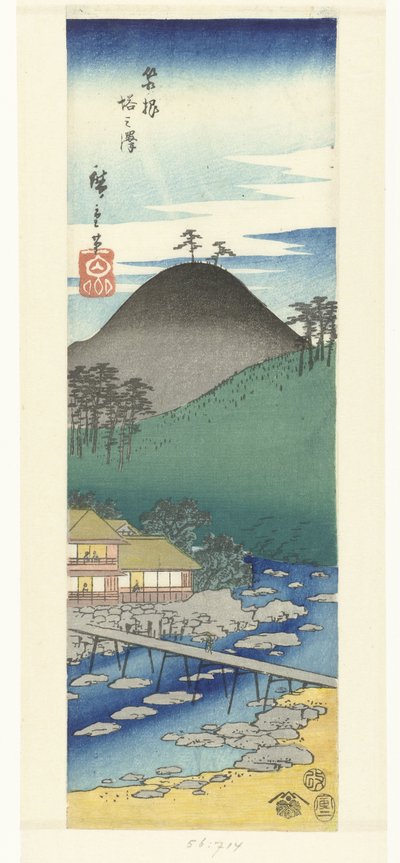 Tonosawa in Hakone door Hiroshige (I) , Utagawa