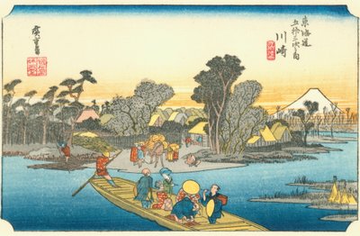 De 53 stations van de Tōkaidō - #3. Kawasaki door Hiroshige