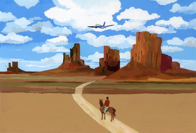 Landschap zoals de film "Oh My Darling Clementine" door Hiroyuki Izutsu