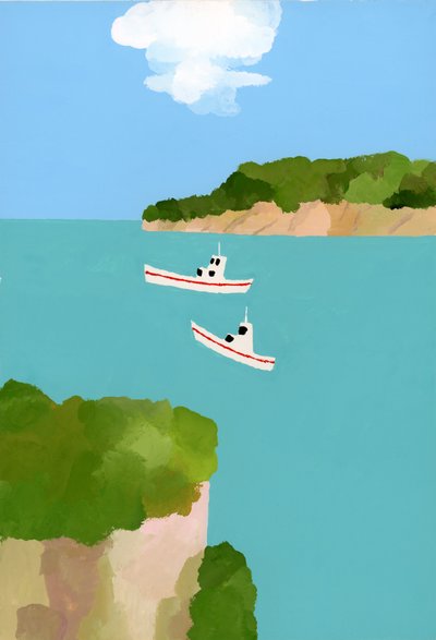 Vredige zee door Hiroyuki Izutsu