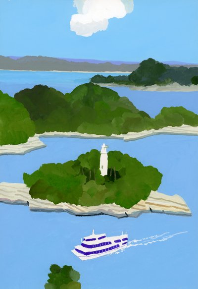 Rondvaartboot door Hiroyuki Izutsu