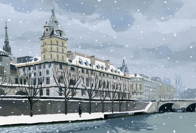 De Seine in de winter, 2015 door Hiroyuki Izutsu