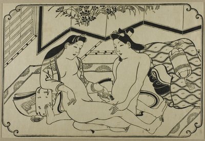 Een blad uit een shunga-album door Hishikawa Moronobu