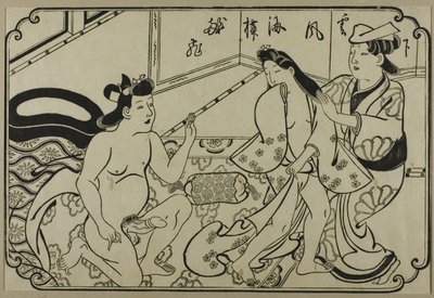 Een blad uit een shunga-album door Hishikawa Moronobu